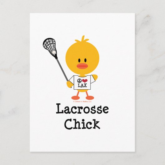 Carte postale de poussin de lacrosse (Devant)