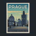 Carte Postale  de Prague, République Tchèque<br><div class="desc">Anderson Design Group est une entreprise d'illustration et de design primée à Nashville,  Tennessee. Le fondateur Joel Anderson dirige une équipe d'artistes talentueux pour créer des affiches originales qui ressemblent à des imprimés publicitaires vintage classiques des années 1920 aux années 1960.</div>