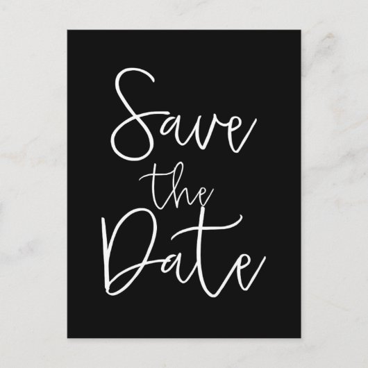 Carte postale de pré-annonce en noir et blanc avec (Devant)