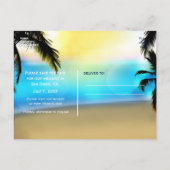 Carte postale de pré-sauvegarde de plage de jour + (Dos)