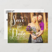 Carte postale de préavis de mariage à calligraphie (Devant / Derrière)