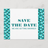 Carte postale de préavis de mariage Triangles Géom (Devant)