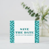 Carte postale de préavis de mariage Triangles Géom (Debout devant)