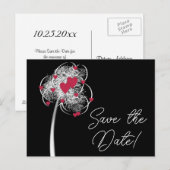 Carte postale de préavis Feux d'artifice & Cœurs (Devant / Derrière)