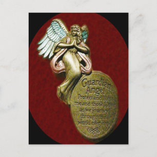 Carte postale de prière de l'ange gardien