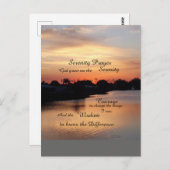 CARTE POSTALE DE PRIÈRE DE SÉRÉNITÉ (Devant / Derrière)