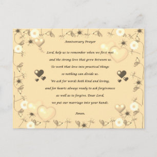 Carte postale de prière en couple