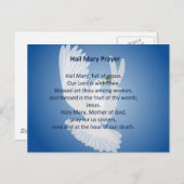 Carte postale de prière Hail Mary (Devant / Derrière)