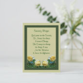 Carte postale de prière pour la sérénité des roses (Debout devant)