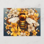 CARTE POSTALE DE PRINTEMPS BEE (Devant)