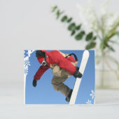 Carte postale de prise de snowboard (Debout devant)