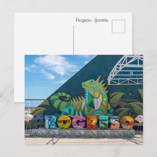 Carte postale de Progreso, Yucatán (Devant / Derrière)