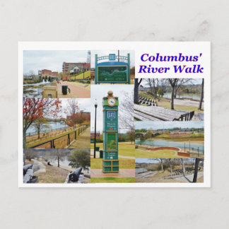 Carte postale de promenade de rivière de Columbus