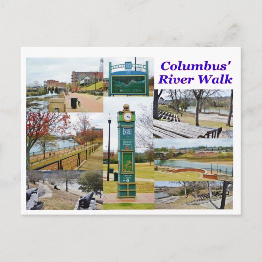 Carte postale de promenade de rivière de Columbus (Devant)