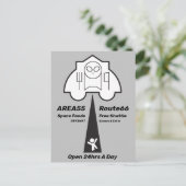 Carte postale de promotion des aliments spatiaux (Debout devant)