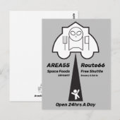 Carte postale de promotion des aliments spatiaux (Devant / Derrière)
