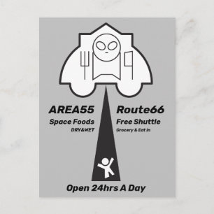 Carte postale de promotion des aliments spatiaux