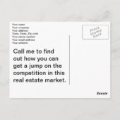 Carte postale de prospection immobilière aux oisea (Dos)