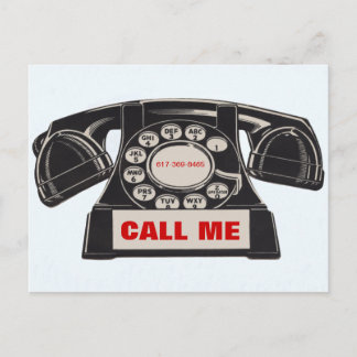 Carte postale de prospection immobilière téléphoni