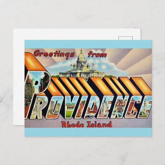 Carte postale de Providence RI (Devant / Derrière)