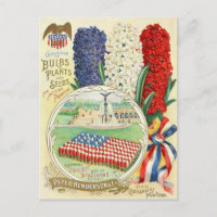 Carte postale de publicité de graines anciennes