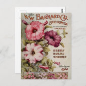 Carte postale de publicité de graines anciennes (Devant / Derrière)