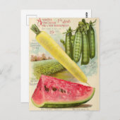 Carte postale de publicité de graines anciennes (Devant / Derrière)