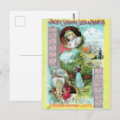 Carte postale de publicité de graines anciennes (Devant / Derrière)