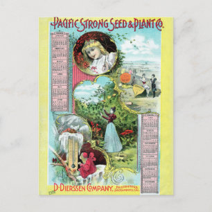 Carte postale de publicité de graines anciennes