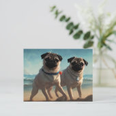 Carte postale de Pug (Debout devant)