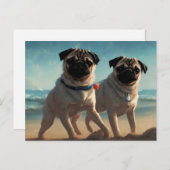 Carte postale de Pug (Devant / Derrière)