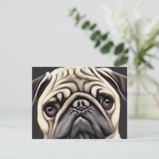 Carte postale de Pug (Debout devant)