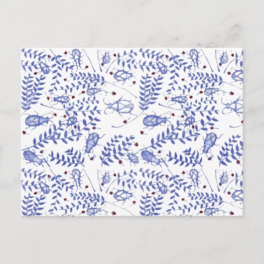 Carte postale de punaise et de fraise (Devant)