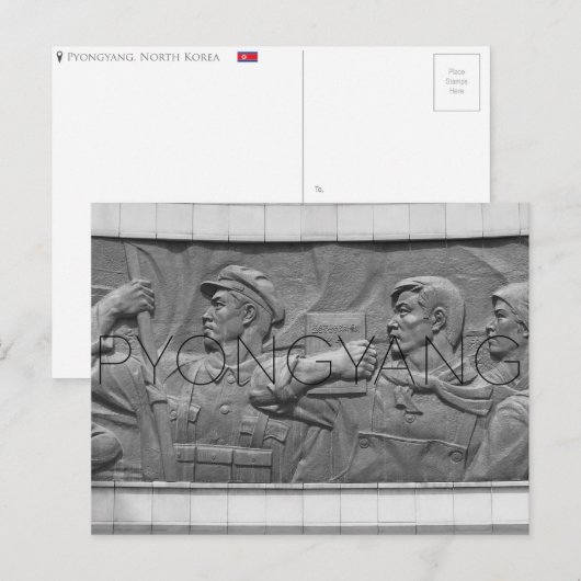 Carte postale de Pyongyang, Corée du Nord (Devant / Derrière)