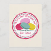 Carte postale de quatre Macarons français Recette (Devant)