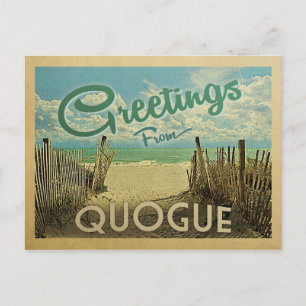Carte postale de Quogue Plage Vintage