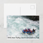 Carte postale de Rafting d'eau blanche (Devant / Derrière)