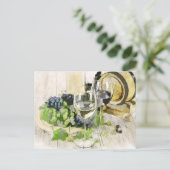 carte postale de raisins et de vin (Debout devant)