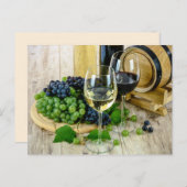 carte postale de raisins et de vin (Devant / Derrière)