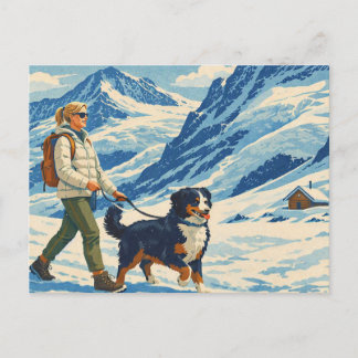 Carte postale de randonnée en montagne alpine vint