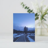 Carte postale de randonnée hivernale Bitter Blue M (Debout devant)