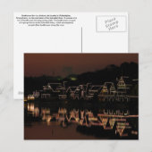 Carte postale de rangée de Boathouse (Devant / Derrière)