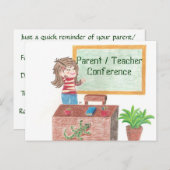Carte postale de rappel de conférence parents/ense (Devant / Derrière)