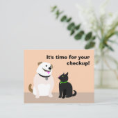 Carte postale de rappel de contrôle vétérinaire (Debout devant)