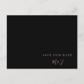 Carte postale de rappel de date moderne noir et or (Devant)