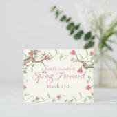 Carte postale de rappel de l'heure d'été (Debout devant)