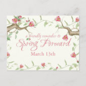 Carte postale de rappel de l'heure d'été (Devant)