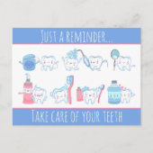 Carte postale de rappel de rendez-vous dentaire (Devant)