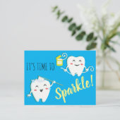 Carte postale de rappel de rendez-vous dentaire (Debout devant)