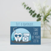 Carte postale de rappel de rendez-vous dentaire (Debout devant)